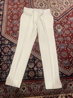 Belyn Key White Straight-Leg Pants